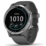 Garmin Vivoactive 4 Smartwatch GPS, Music, Garmin Pay, Wi-Fi, Diametro: 4,5 cm, Lunghezza: ca. 24 cm, Grigio (Grey Silver)