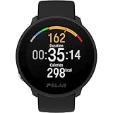 Polar Unite Fitness Watch, Activity Tracker 24/7, Analisi del Sonno, GPS da Smartphone, Guida all'Allenamento Quotidiano, Misurazione del Recupero Cardiofrequenzimetro dal Polso, Nero, S-L