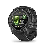 Garmin Instinct 3, Smartwatch, 45mm, Display AMOLED 1,2', Lunetta in metallo, GPS Multi-band, 10ATM, Torcia LED, 90+ App per lo Sport, Pay, Connect IQ, Autonomia 18 giorni (Black)