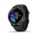 Garmin Venu - Smartwatch GPS, AMOLED, Music, Garmin Pay, Wi-Fi, iOS/Android, 43 mm, lunghezza da 125 fino a 190 mm, Nero (Black Slate)