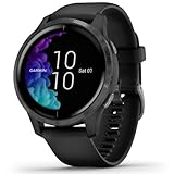 Garmin Venu - Smartwatch GPS, AMOLED, Music, Garmin Pay, Wi-Fi, iOS/Android, 43 mm, lunghezza da 125 fino a 190 mm, Nero (Black Slate)