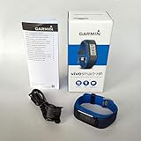 Garmin Vivosmart HR+ Fitness Band GPS con Schermo Touch, Smart Notification e Monitoraggio Cardiaco al Polso, M - L (13.7-18.8 cm), Blu